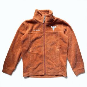 Columbia Texas Longhorns Fleece Jacket Youth Small 8 Orange Zip